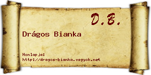 Drágos Bianka névjegykártya