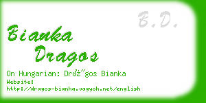 bianka dragos business card